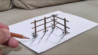 نقاشی سه بعدی بسیار آسان روی کاغذ برای مبتدیان