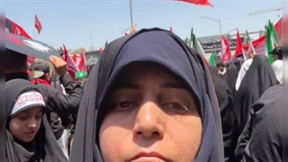 حضور حقیر حمیده سعیدی درمراسم  تشییع #قائد_امت وبیت شریف حضرتشان #تهران  ۱۴۰۵/۰۴/۱۵.حمیده سعیدی