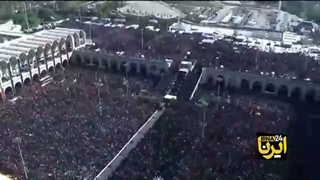 کلیپ لحظه خروج پیکر رهبر در مصلی تهران....