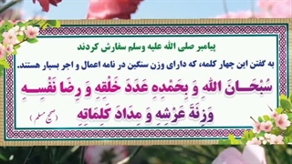 سبحان الله بحمده عدد خلقه