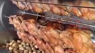 دستگاه جوجه گردان با پخت مرغ بریان ذغالی
