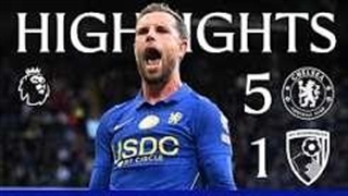 خلاصه بازی چلسی 5-1 بورنموث (لیگ برتر انگلیس)