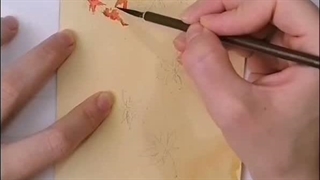نقاشی آبرنگ پاییزی